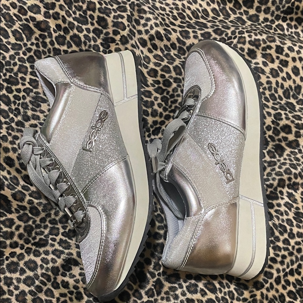 Geox Metallic Silver Women's Sneakers